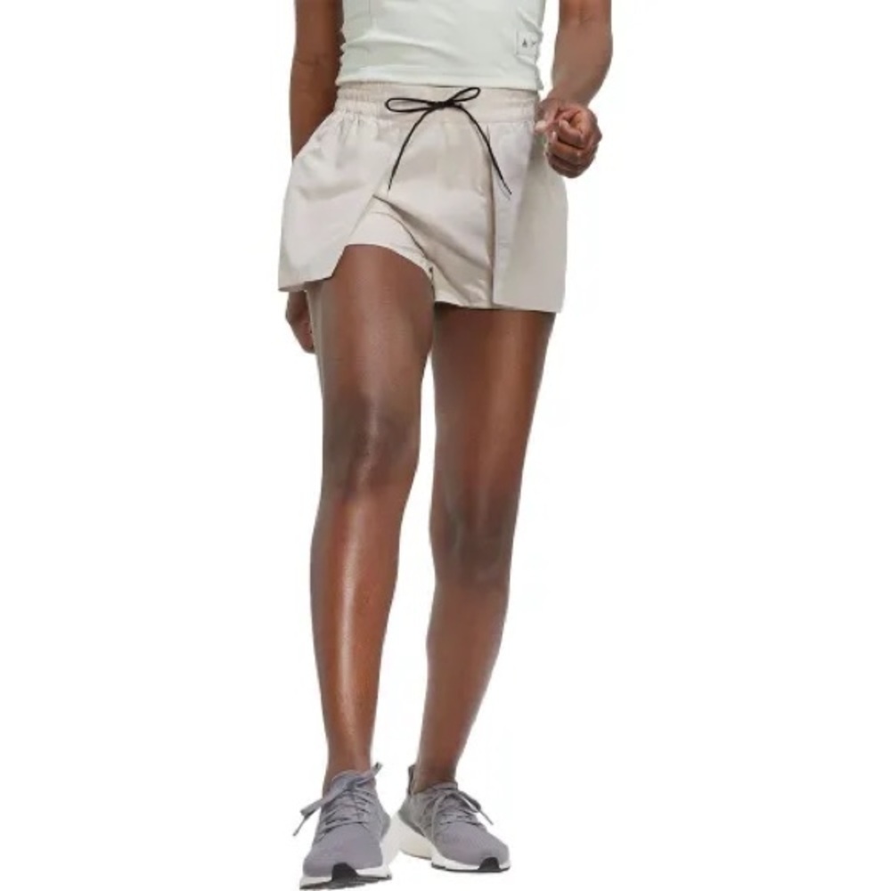Adidas Parley Run for the Oceans Cream Drawstring Athletic Running Shorts Small